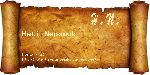 Hati Nepomuk névjegykártya